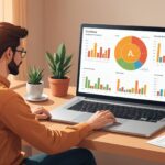 Investir crypto : la méthode pour se lancer sans se planter Illustration d'une personne analysant des graphiques de cryptomonnaies sur un ordinateur portable