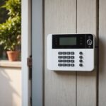 Alarme et télésurveillance avec parrainage : les critères pour bien choisir sans se tromper Système d'alarme connecté et caméra de sécurité à l'entrée d'une maison