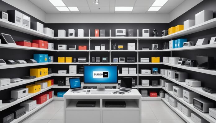 Rayon high-tech avec smartphones et électroménager, échange d'un bon de réduction