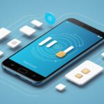 Forfait sans engagement : comment bien choisir Illustration d'un smartphone avec carte SIM et signal mobile, symbole du forfait sans engagement