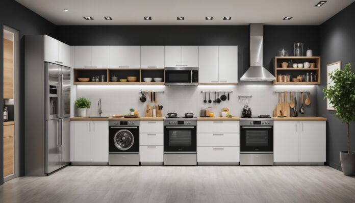 Electroménager en showroom illustrant le comparatif des programmes de parrainage