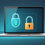 Parrainage VPN et antivirus : quelles offres rapportent vraiment ? Illustration d'un cadenas numérique reliant deux appareils, symbole du parrainage VPN et antivirus