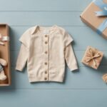 Parrainage bébé : le comparatif chiffré Kadolis, Natalys et Cyrillus Illustration d'un parrainage bébé avec vêtements, peluche et bon d'achat sur une table pastel